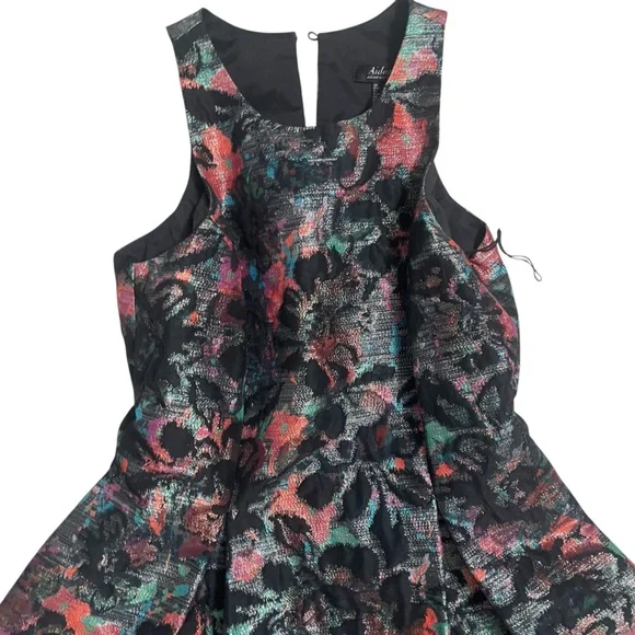 Multicolor floral jacquard high low dress - Picture 4 of 13